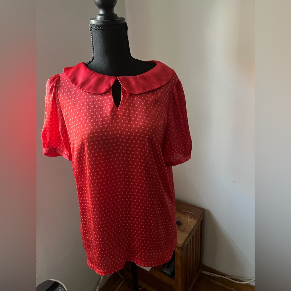 Polka dot blouse